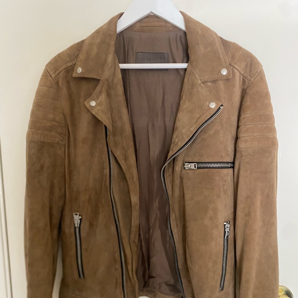 Suede all saints biker jacket